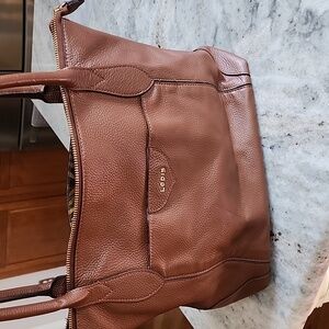 Lodis, like new brown leather tote